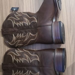 ariat brown men's cowboy boots size 12
